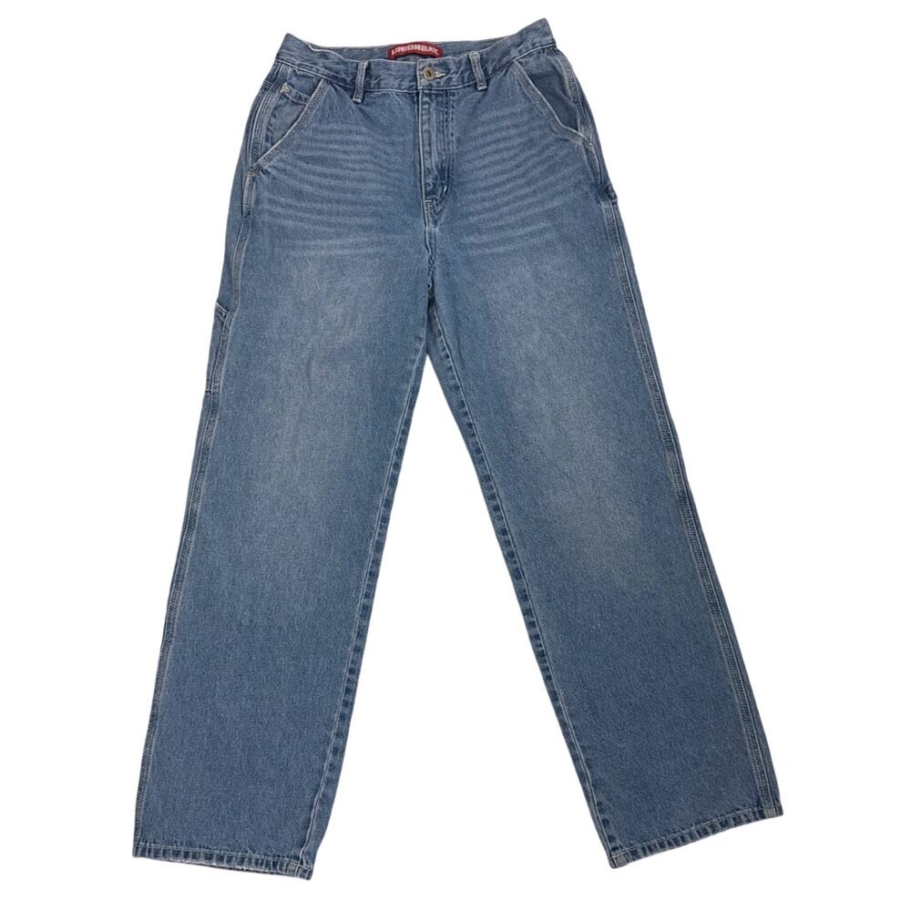 Union Bay Y2K High Rise Loose Carpenter Wide Leg Baggy Jeans Size 26